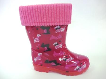 KAPIKA Сапоги резиновые ПВХ (фуксия) р.25-30 1002т  (поступление 27.03.2020г.)  цена 900руб.