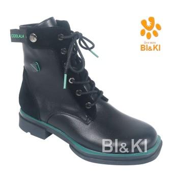 BI&KI Артикул A-B00895-B Ботинки р.33-38 Чёрный (поступление 01.09.2021г.) цена 3050руб.