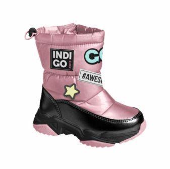 INDIGO KIDS Зима 62-0003B/12 Сапоги детские (розовый / чёрный), р.27-33 (поступление 02.11.2021г.) цена 3100руб.