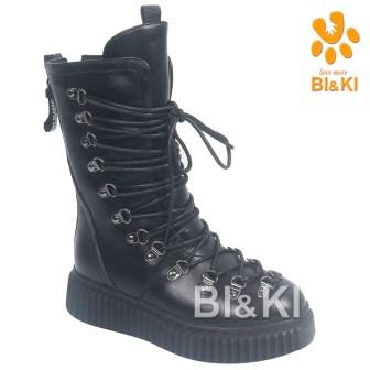 BI&KI A-B00913-B Сапоги р.33-38 Чёрный (поступление 18.11.2022г.) цена 3000руб.