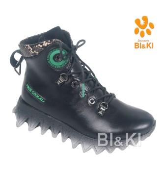 BI&KI Артикул A-B00900-B Ботинки р.33-38 Чёрный (поступление 01.09.2021г.) цена 3050руб.