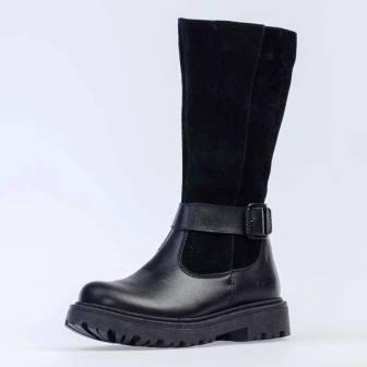 КОТОФЕЙ 562060-51 черный сапожки дошкольно-школьные Нат. кожа, 31-35 (поступление 06.10.2020г.) цена 4750руб.