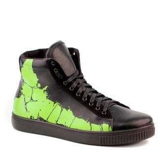 Shagovita Ботинки для мальчика 21СМФ 32-37 Мальчик  55317Б черный+салатовый (поступление 04.03.2021г.) цена 4200руб.