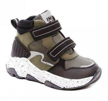 INDIGO KIDS 55-0016A/12 Ботинки детские (хаки / чёрный, р.29-35) (поступление 11.09.2021г.) цена 2600руб.