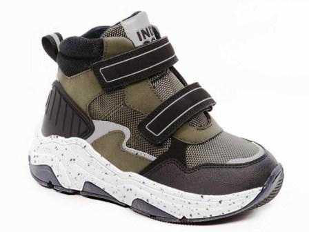 Артикул 55-0016A/12 Ботинки детские  TM"INDIGO KIDS" (Хаки / чёрный), р.29-35 (поступление 28.07.2022г.) цена 2600руб.