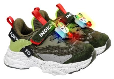 Полуботинки детские TM"INDIGO KIDS", р.24-28 артикул 92-001K хаки (240418) цена 3000руб.