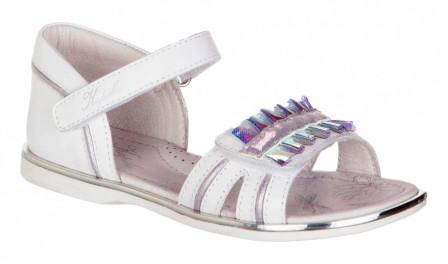 с 30 по 33 KAPIKA Туфли летние р.30-33  32652к-1 (белый-серебряный) (поступление 05.05.2021г.) цена 2600руб.