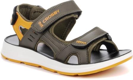 Crosby  237175/04-03 хаки/оранжевый сетка туфли открытые р.30-35 (поступление 30.03.2023г.) цена 2150руб.