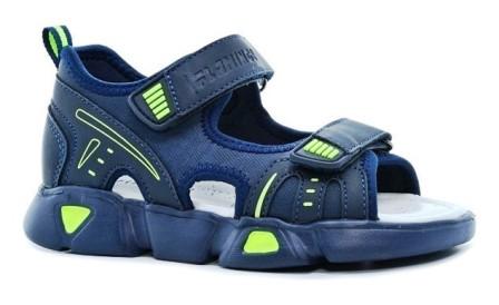 FLAMINGO Туфли летние дет.арт. 231S-Z6-3714 (12) (р.28-33) синий/зеленый (13113) цена 1800руб.
