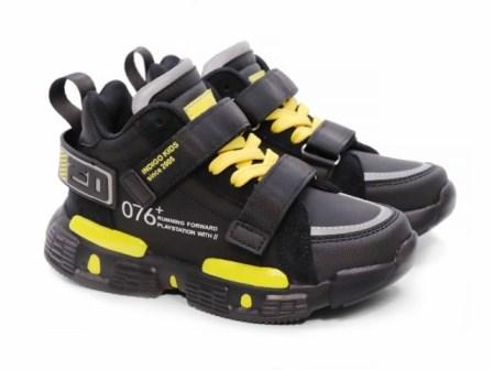 Ботинки детские TM"INDIGO KIDS" р.32-37 артикул 98-025D черный/желтый (поступление 18.03.2022г.) цена 3100руб.