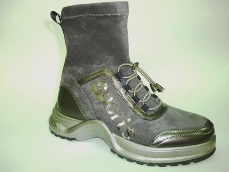 BI&KI A-B004-77-B Ботинки девоч.33-38 Серый (поступление 20.08.2019г.)  цена  2450руб.